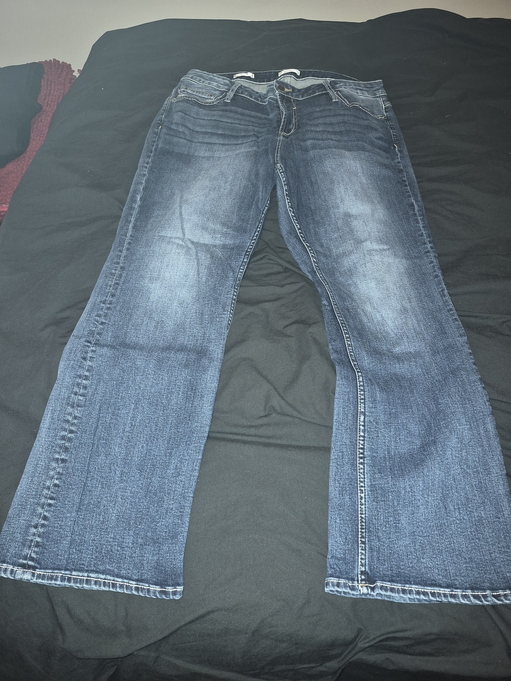 Vigoss Women's Blue Bootcut Jeans with Subtle Fade - 18W